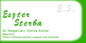eszter sterba business card